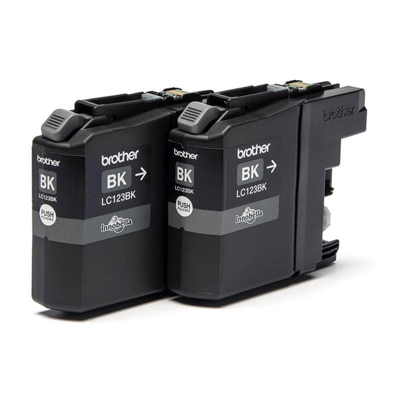 BROTHER LC123BK 2er Pack Schwarz Tintenpatrone