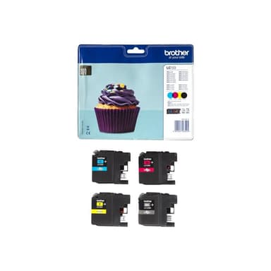 BROTHER LC123 4er Pack Schwarz, Gelb, Cyan, Magenta Tintenpatrone