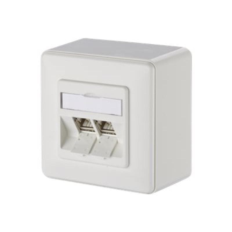 METZ CONNECT GMBH BTR Anschlussdose ISO/IEC Cat.6A Modul 2 Port 270°M AP reinw