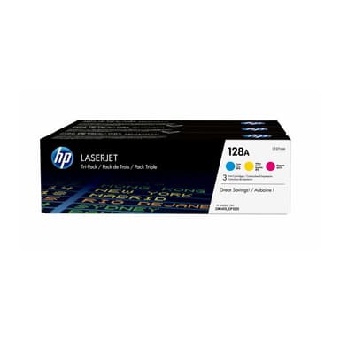 HP 128A Tri pack 3er Pack Gelb, Cyan, Magenta LaserJet Tonerpatrone (CF371AM)