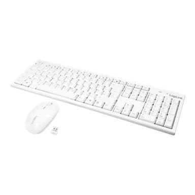LOGILINK Tastatur LOGILINK Wireless 2,4GHz mit Maus white