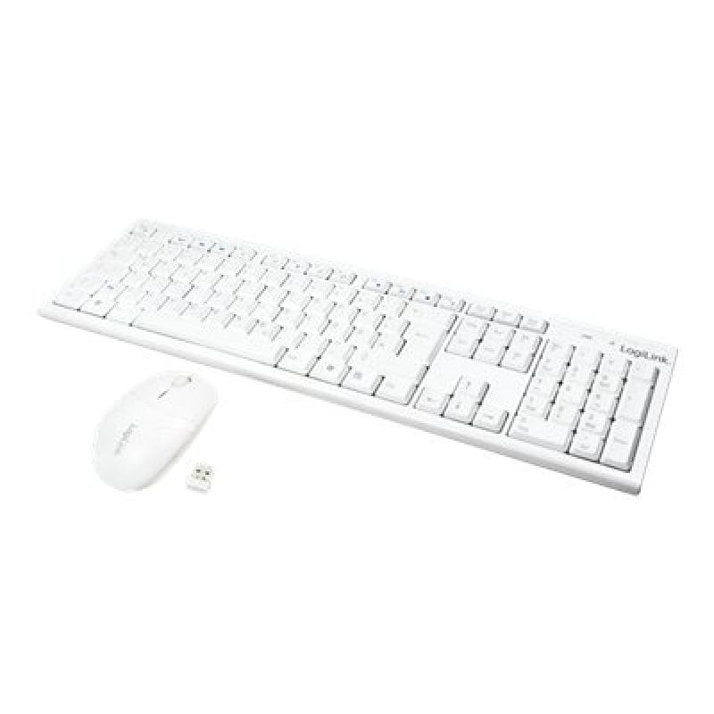 LOGILINK Tastatur LOGILINK Wireless 2,4GHz mit Maus white
