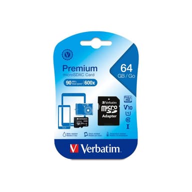 VERBATIM 64 GB SD Micro (SDHC) Class 10