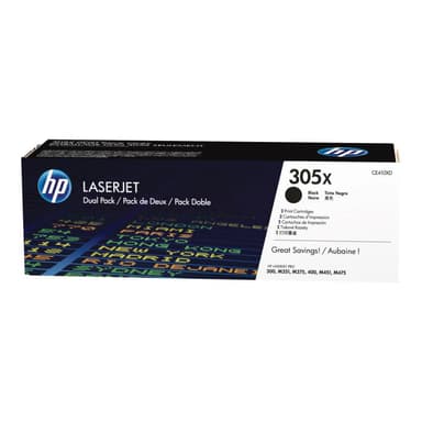 HP 305X 2er Pack Schwarz LaserJet Tonerpatrone (CE410XD)