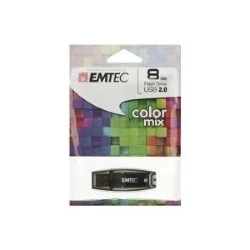 EMTEC USB-Stick 8GB EMTEC C410 Color Mix USB 2.0 black