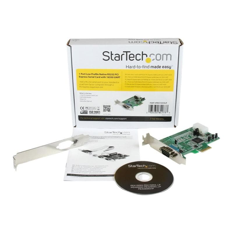 STARTECH.COM Seriell RS232 PCI Express Schnittstellenkarte mit 16550 UART - Low Profile - RS-232 / D