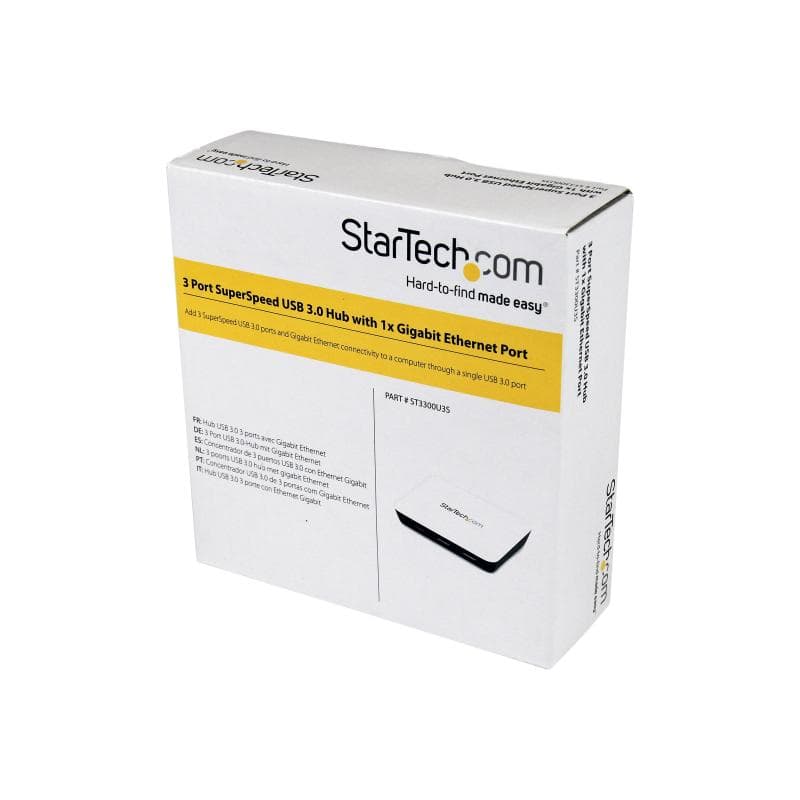 STARTECH.COM 3 Port USB 3.0 Hub mit Gigabit Ethernet - Powered USB3 mit Ethernet