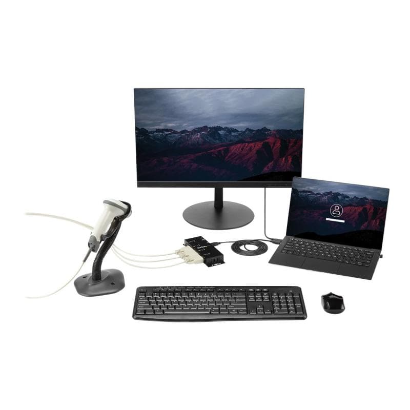 STARTECH.COM 4 Port USB auf Seriel RS232 Adapter Hub - Industriell DIN-Scheinen/ Wandmontagefähig -