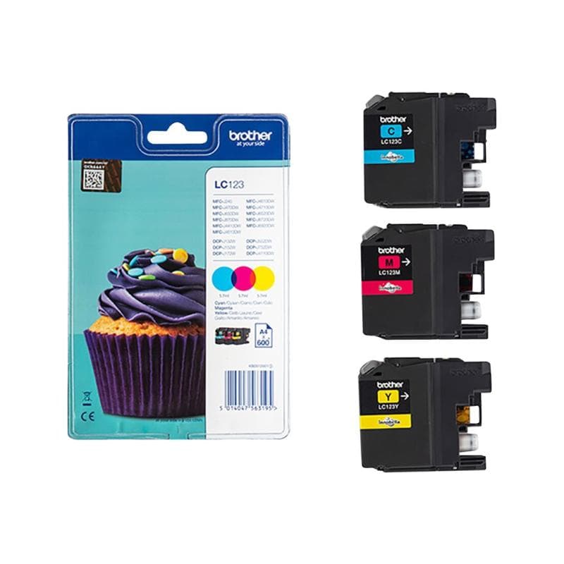 BROTHER LC123 RainbowPack Gelb, Cyan, Magenta Tintenpatrone