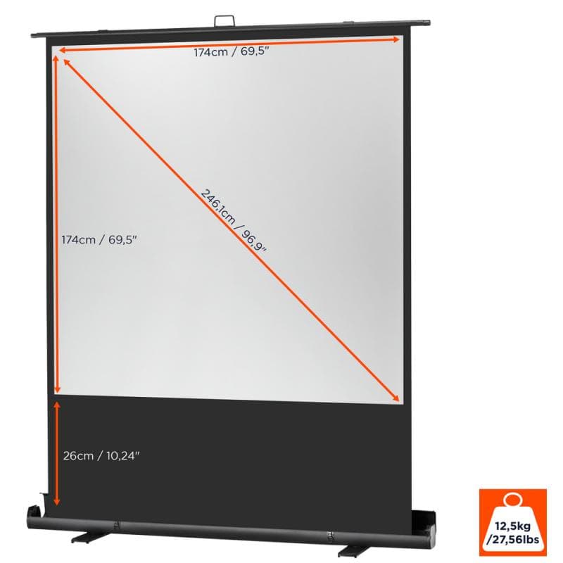 CELEXON Leinwand Ultramobil Plus Prof. 180x180cm