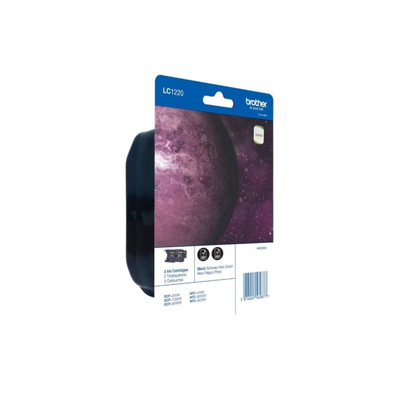 BROTHER LC1220BKBP2 2er Pack Schwarz Tintenpatrone