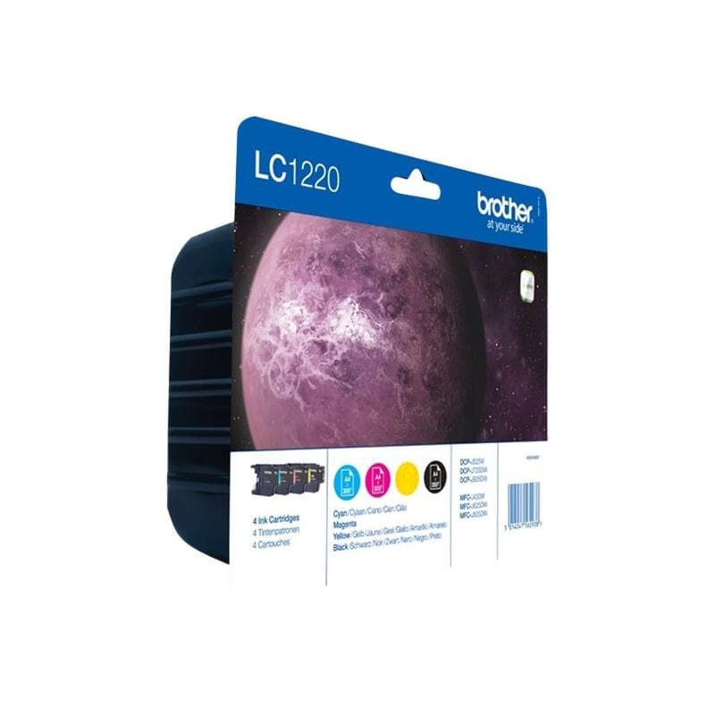 BROTHER LC1220VALBP 4er Pack Schwarz, Gelb, Cyan, Magenta Tintenpatrone