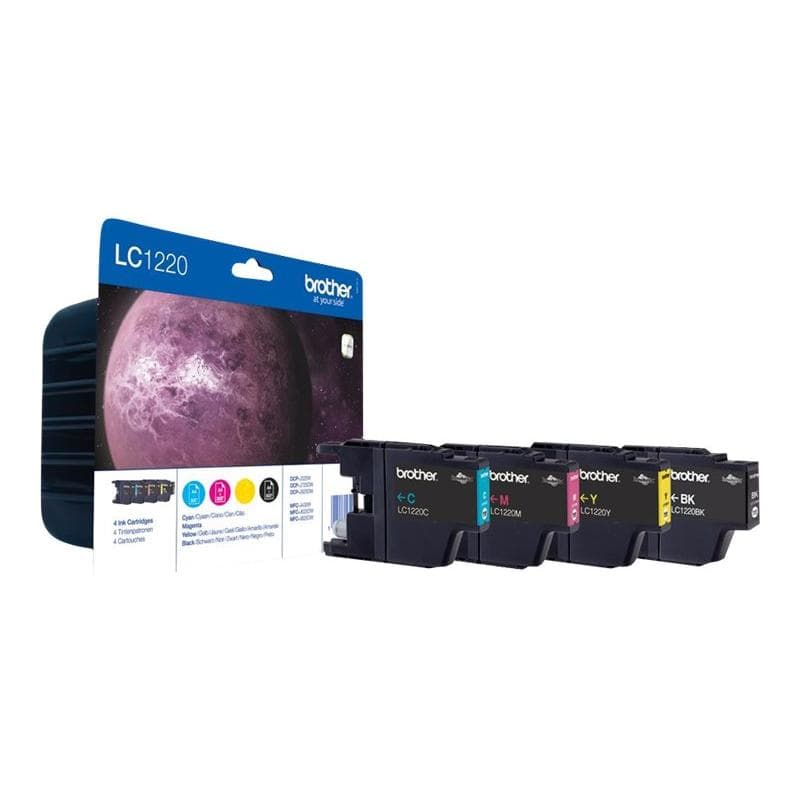 BROTHER LC1220VALBP 4er Pack Schwarz, Gelb, Cyan, Magenta Tintenpatrone
