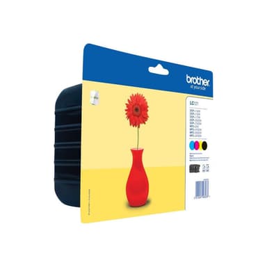 BROTHER LC121 Value Pack Schwarz, Gelb, Cyan, Magenta Tintenpatrone