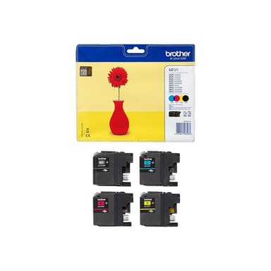 BROTHER LC121 Value Pack Schwarz, Gelb, Cyan, Magenta Tintenpatrone