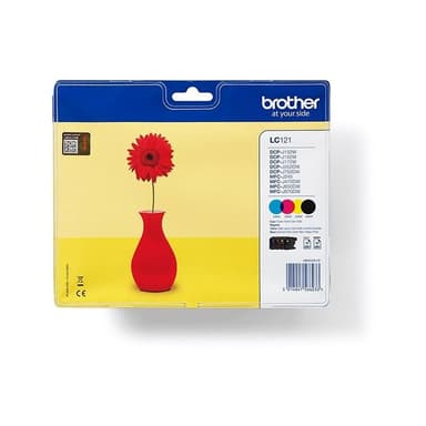 BROTHER LC121 Value Pack Schwarz, Gelb, Cyan, Magenta Tintenpatrone