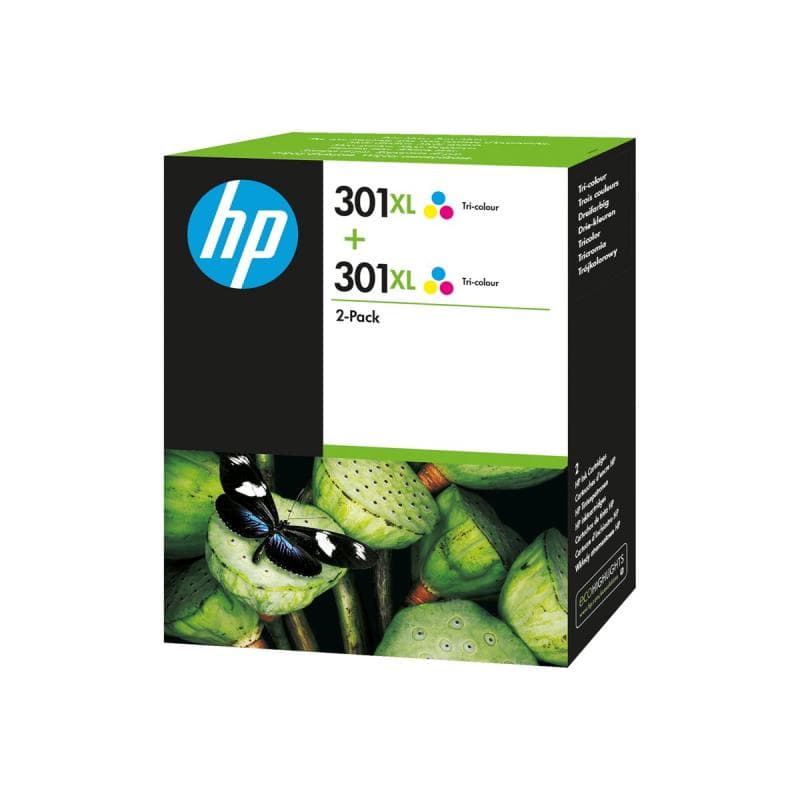 HP 301XL 2er Pack Farbe (Cyan, Magenta, Gelb) Tintenpatrone