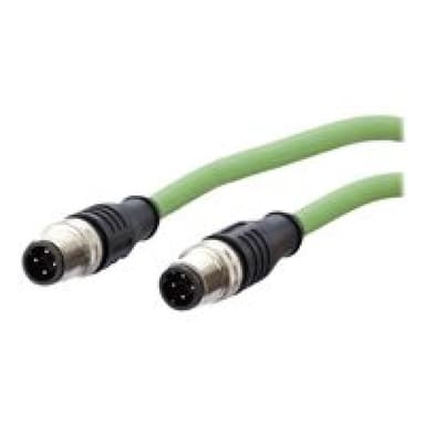 BTR NETCOM Industrie-Ethernet Verbindungskabel M12 4polig, ST-ST, 1m