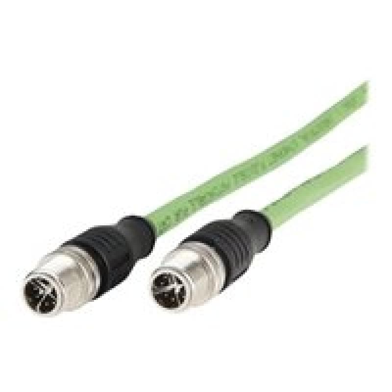 BTR NETCOM Industrie-Ethernet Verbindungskabel M12 Typ X 8polig, ST-ST, 10m