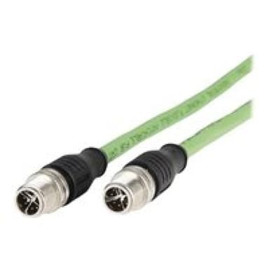 BTR NETCOM Industrie-Ethernet Verbindungskabel M12 Typ X 8polig, ST-ST, 5m
