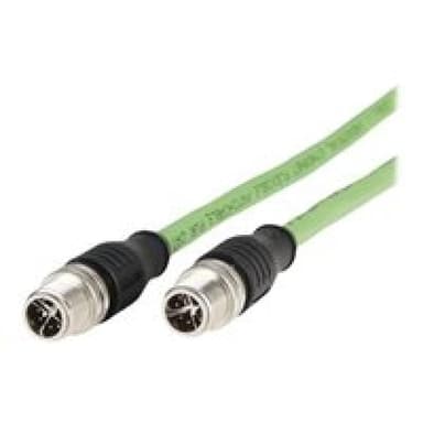 BTR NETCOM Industrie-Ethernet Verbindungskabel M12 Typ X 8polig, ST-ST, 1m