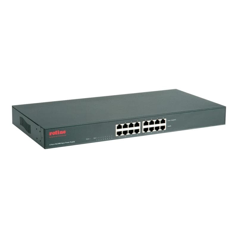 ROLINE ″ROLINE 19″″ PoE MID-Span Power Supply, 8 Midspanports″