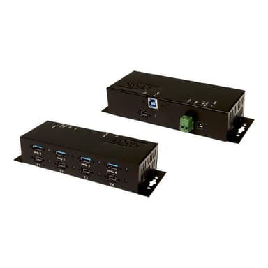 EXSYS USB 3.0+FireWire 1394B Metall-Hub mit je 4 Po