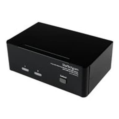STARTECH.COM 2 Port DVI VGA KVM Switch mit USB Audio und USB 2.0 Hub