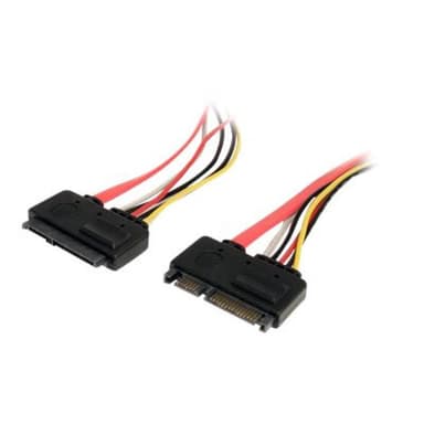 STARTECH.COM SATA Verlängerung 30cm  - 22pin Kombikabel Stecker / Buchse - internes S-ATA Daten- Str