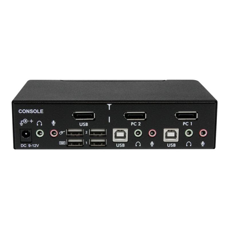 STARTECH.COM 2 Port DisplayPort USB KVM Switch - DisplayPort KVM Umschalter mit Audio
