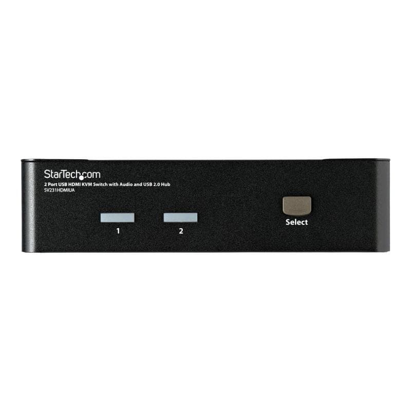 STARTECH.COM 2 Port USB HDMI KVM Switch / Umschalter mit Audio und USB 2.0 Hub