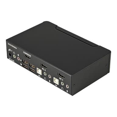 STARTECH.COM 2 Port USB HDMI KVM Switch / Umschalter mit Audio und USB 2.0 Hub