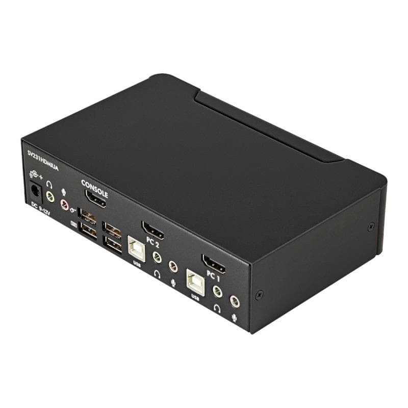 STARTECH.COM 2 Port USB HDMI KVM Switch / Umschalter mit Audio und USB 2.0 Hub