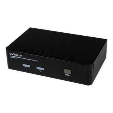 STARTECH.COM 2 Port USB HDMI KVM Switch / Umschalter mit Audio und USB 2.0 Hub