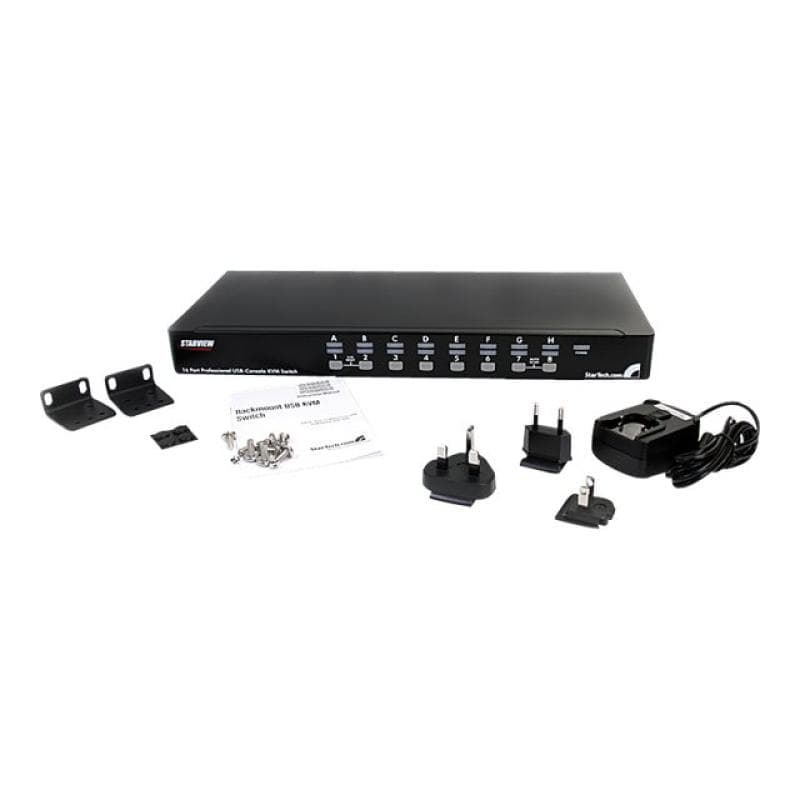 STARTECH.COM 16 Port 1HE USB VGA KVM Switch mit OSD zur Rack-Montage - 16-fach Rackmount KVM Umschal