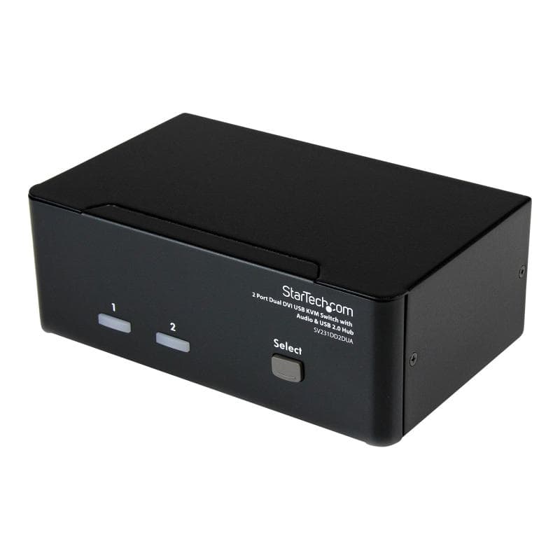 STARTECH.COM 2 Port DVI USB KVM Switch mit Audio und USB 2.0 Hub