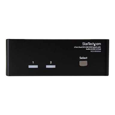 STARTECH.COM 2 Port DVI USB KVM Switch mit Audio und USB 2.0 Hub
