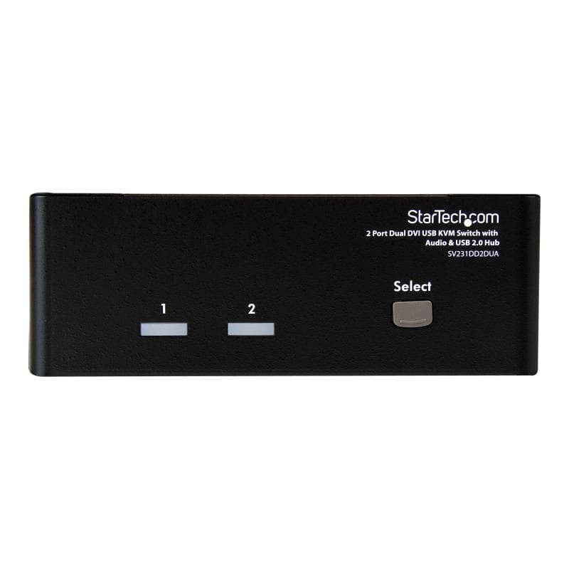 STARTECH.COM 2 Port DVI USB KVM Switch mit Audio und USB 2.0 Hub