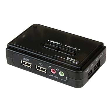 STARTECH.COM 2 Port USB KVM Switch Kit mit Audio und Kabeln