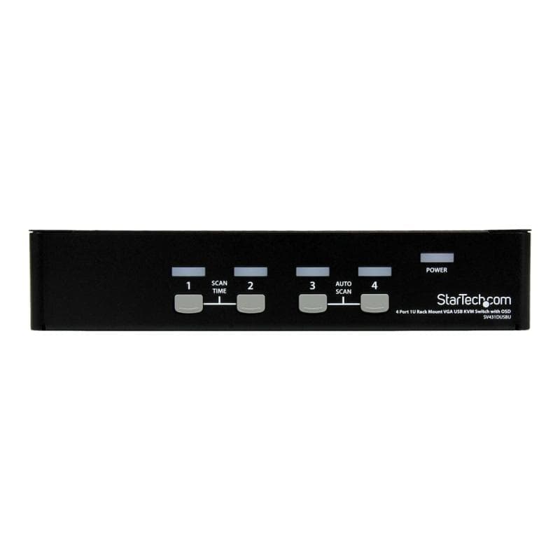 STARTECH.COM 4 Port VGA / USB KVM Switch - 4-fach VGA KVM Umschalter mit OSD zur Rack-Montage