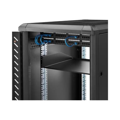 STARTECH.COM 2 HE Fest montierter Schwerlast Fachboden für Server Rack/ Schrank bis 56 Kg - 45 cm Ti