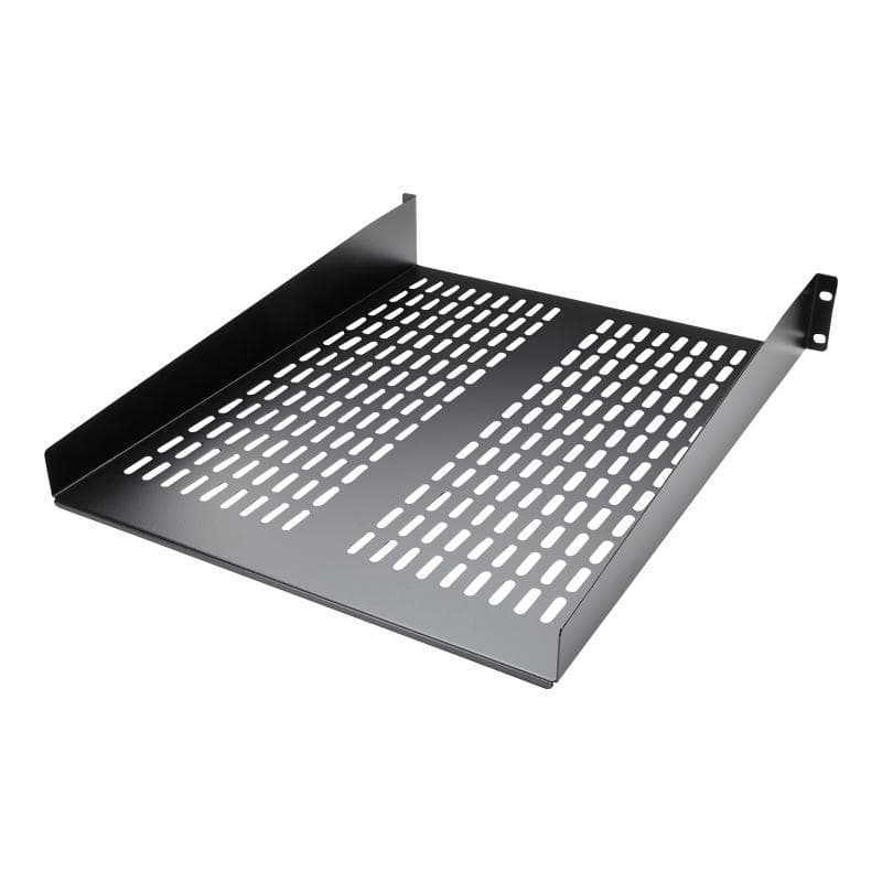 STARTECH.COM 2 HE Fest montierter Fachboden für Server Rack/ Schrank bis 22 Kg - 55 cm Tief - belüft