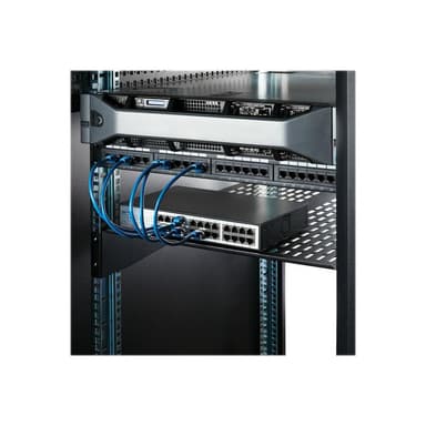 STARTECH.COM 2 HE Fest montierter Fachboden für Server Rack/ Schrank bis 22 Kg - 55 cm Tief - belüft