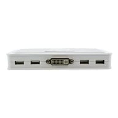 INLINE Adapter KVM Switch  4-Port INLINE (DVI/USB/Audio)  [wh]