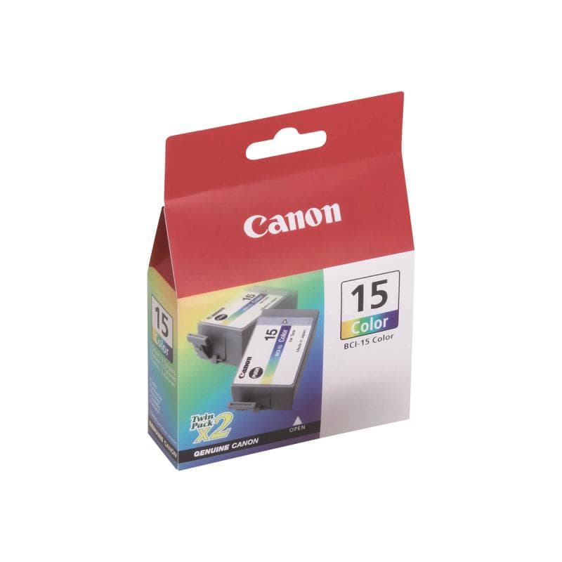 CANON BCI 15 Colour Twin Pack 2er Pack Farbe (Cyan, Magenta, Gelb) Tintenbehälter
