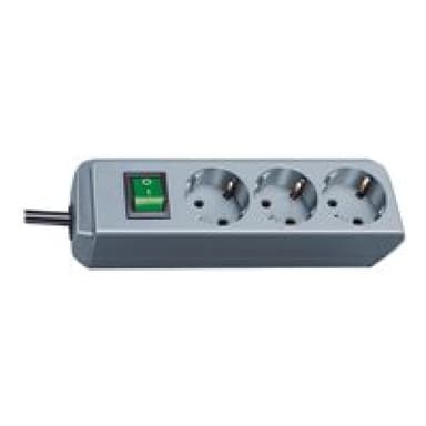 Brennenstuhl 1152340015 Eco-Line silbergrau Steckdosenleisten & Stromkabel