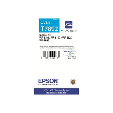 EPSON T7892 Größe XXL Cyan Tintenpatrone