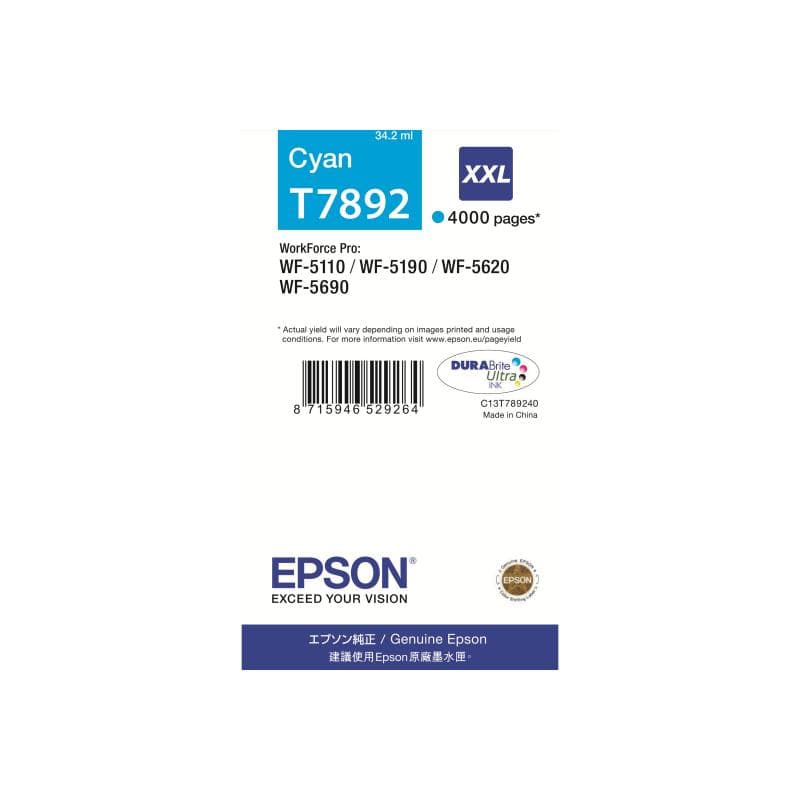 EPSON T7892 Größe XXL Cyan Tintenpatrone