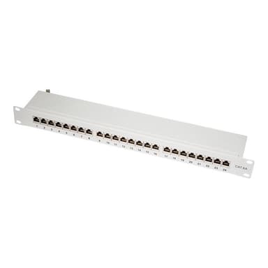 LogiLink NP0060 19″ Kat.6A Patchpanel 24port grau