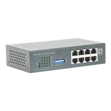 LEVEL ONE 8 FE PoE Switch,90W